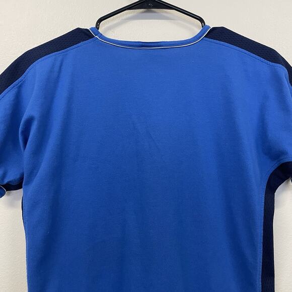 Vintage Hanes Sport V-Neck T Shirt Blue Black Unisex Size Small - Picture 7 of 7